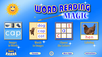 Emulate iPhone app Word Reading Magic Deluxe using MyAndroid