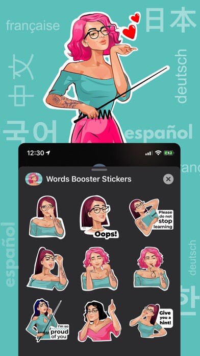 Emulate iPhone app Words Booster Stickers using MyAndroid Emulate iPhone app Words Booster Stickers using MyAndroid