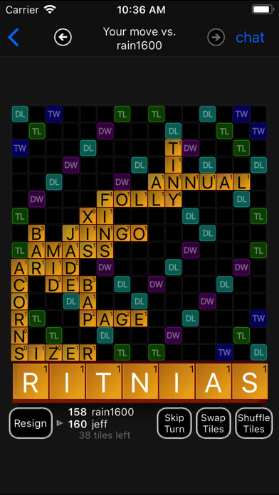 Emulate iPhone app Words By Post Premium using MyAndroid