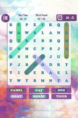 Emulate Android APK Word Search Animal Names