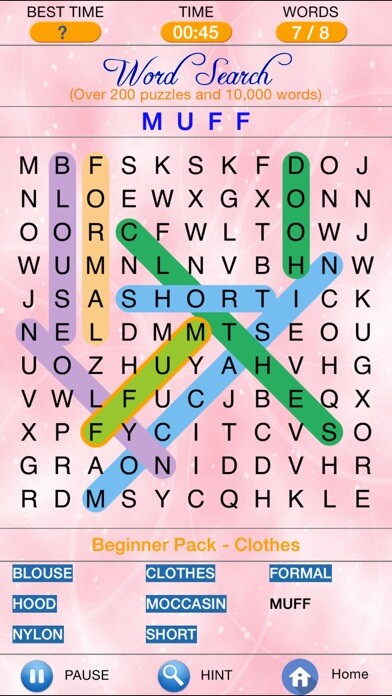 Emulate iPhone app Word Search - Crossword Finder using MyAndroid Emulate iPhone app Word Search - Crossword Finder using MyAndroid