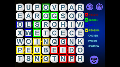 Emulate iPhone app WordSearch - Find Hidden Color Words in Random Marvel Letters Quest using MyAndroid