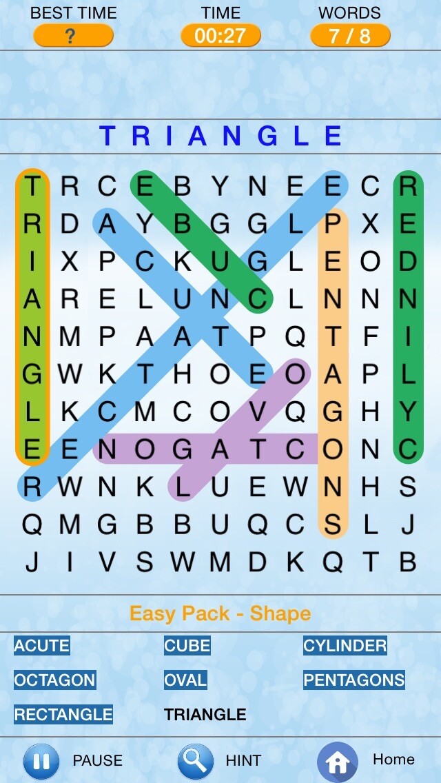 Emulate iPhone app Word Search - Find Hidden Crosswords Puzzles, Spider Freecell Solitaire and Tic Tac Toe using MyAndroid