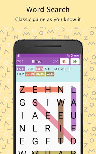 Run android online APK Word Search - German (With Dictionary) from MyAndroid or emulate Word Search - German (With Dictionary) using MyAndroid