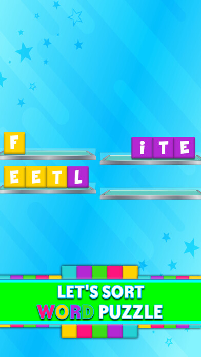 Emulate iPhone app Word Search Letter Sorting Puz using MyAndroid