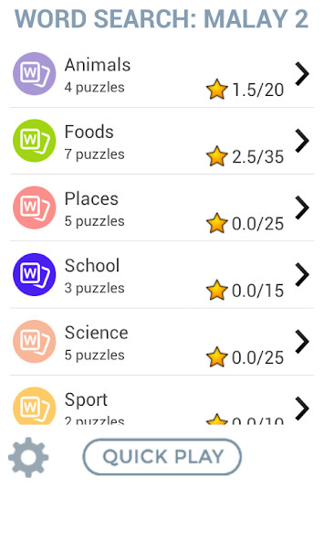 Emulate Android APK Word Search: Malay 2