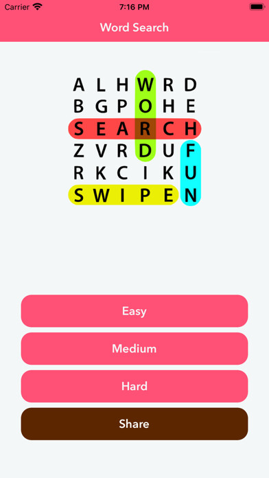 Emulate iPhone app Word Search : Puzzle Search using MyAndroid Emulate iPhone app Word Search : Puzzle Search using MyAndroid