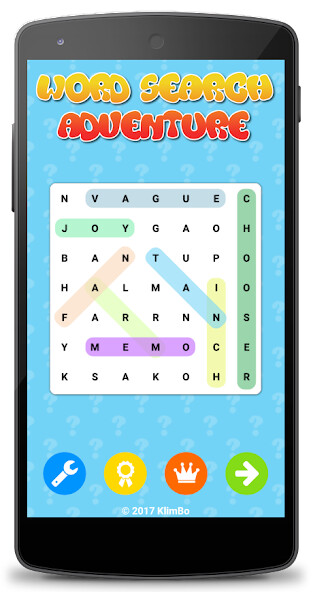 Emulate Android APK Word Search - Seek  Find Crossword Puzzle Game