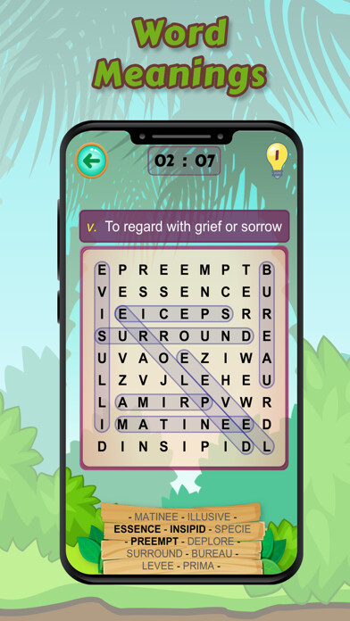 Emulate iPhone app Word Search Smash using MyAndroid