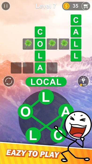 Emulate iPhone app Word Search - Spelling Puzzles using MyAndroid
