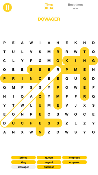 Emulate iPhone app Word Search - Spot the Words Puzzle Game using MyAndroid