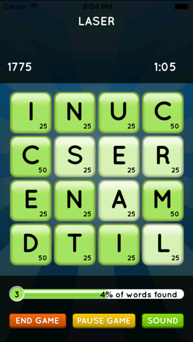 Emulate iPhone app Word Seek HD: fun word search using MyAndroid Emulate iPhone app Word Seek HD: fun word search using MyAndroid