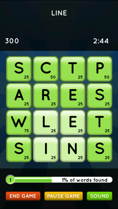 Emulate iPhone app Word Seek HD using MyAndroid