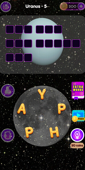 Emulate Android APK Words in Space - Spacescapes