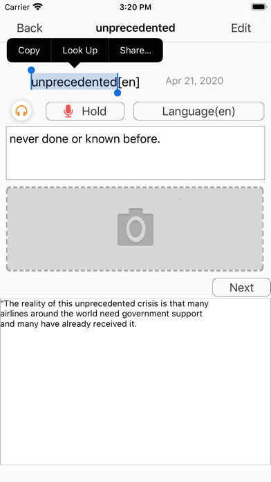 Emulate iPhone app Words Notes using MyAndroid Emulate iPhone app Words Notes using MyAndroid