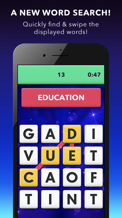 Emulate iPhone app WORD SPREE: Word Search VS using MyAndroid