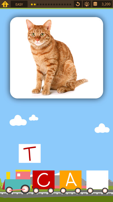 Emulate iPhone app Words Train - Spelling Bee & Word Game for kids using MyAndroid