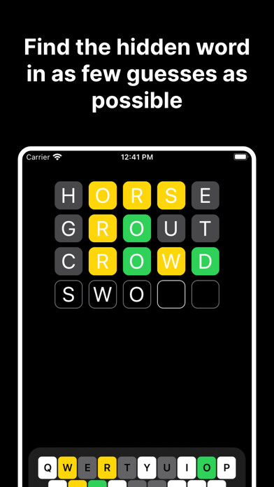 Emulate iPhone app Words, Words, Words using MyAndroid