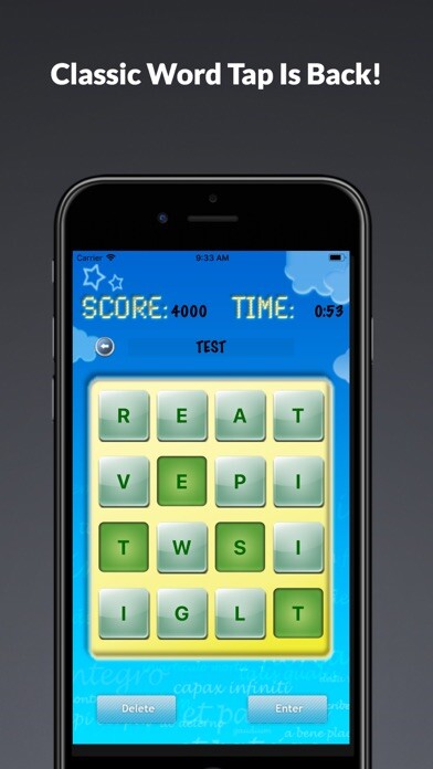 Emulate iPhone app Word Tap Classic using MyAndroid