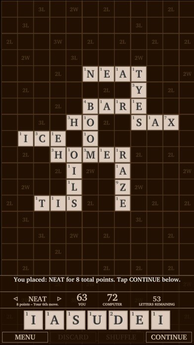 Emulate iPhone app Word Tiles by CleverMedia using MyAndroid