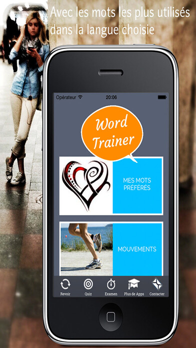 Emulate iPhone app Word Trainer IT-FR using MyAndroid