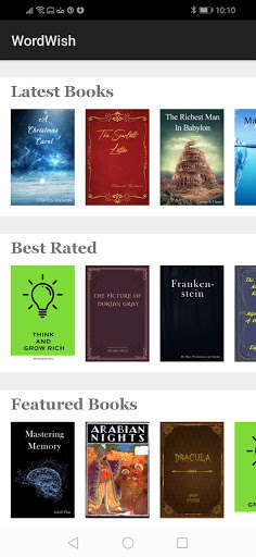 Run android online APK WordWish - Free E-Books from MyAndroid or emulate WordWish - Free E-Books using MyAndroid