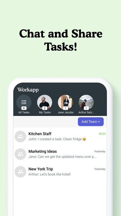 Emulate iPhone app Work App: Chat & Share Tasks using MyAndroid