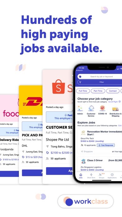 Emulate iPhone app WorkClass - Get a Job Today using MyAndroid