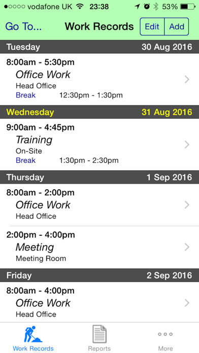 Emulate iPhone app Work Diary - Cloud using MyAndroid Emulate iPhone app Work Diary - Cloud using MyAndroid