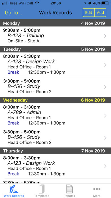 Emulate iPhone app Work Diary Pro using MyAndroid Emulate iPhone app Work Diary Pro using MyAndroid