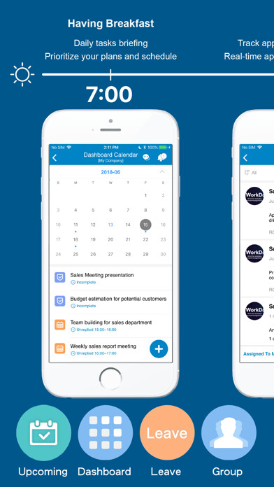 Emulate iPhone app WorkDo All-in-1 Smart Work App using MyAndroid