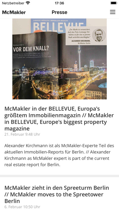 Emulate iPhone app Workforce by McMakler using MyAndroid