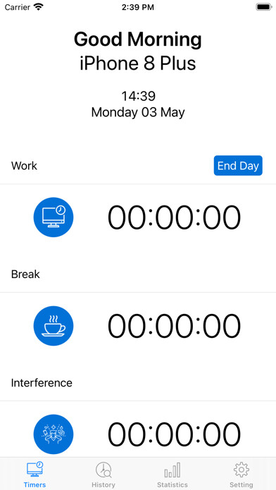 Emulate iPhone app WorkingTime using MyAndroid