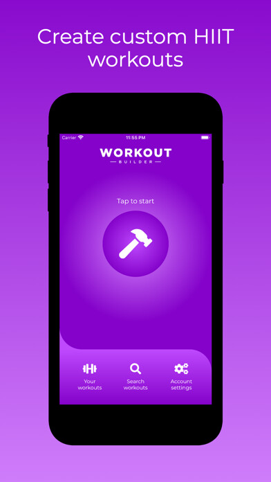 Emulate iPhone app Workout Builder: HIIT creator using MyAndroid