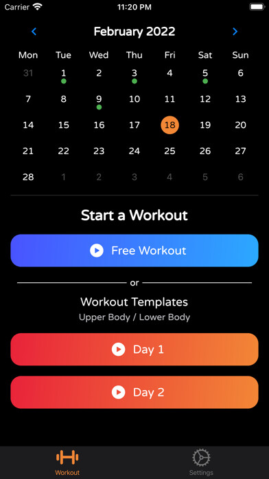 Emulate iPhone app Workout Exercise Tracker using MyAndroid Emulate iPhone app Workout Exercise Tracker using MyAndroid