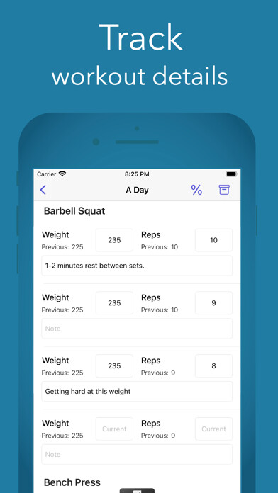 Emulate iPhone app Workout Log-Track Gym Progress using MyAndroid Emulate iPhone app Workout Log-Track Gym Progress using MyAndroid