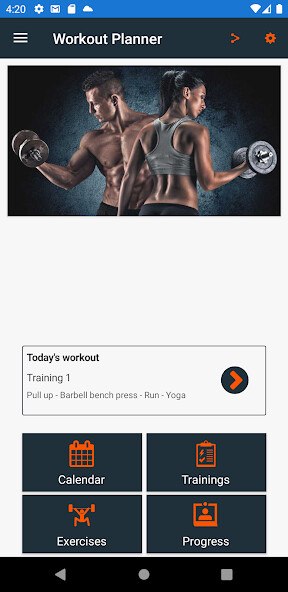 Run android online APK Workout planner: gym, fitness from MyAndroid or emulate Workout planner: gym, fitness using MyAndroid