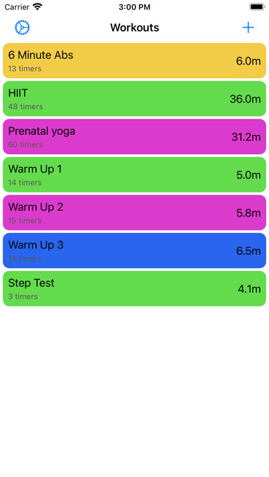 Emulate iPhone app Workout Timers using MyAndroid