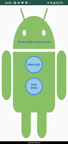 Run android online APK WorkProfile contact sync from MyAndroid or emulate WorkProfile contact sync using MyAndroid