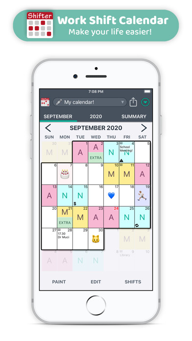 Emulate iPhone app Work Shift Calendar (Shifter) using MyAndroid Emulate iPhone app Work Shift Calendar (Shifter) using MyAndroid
