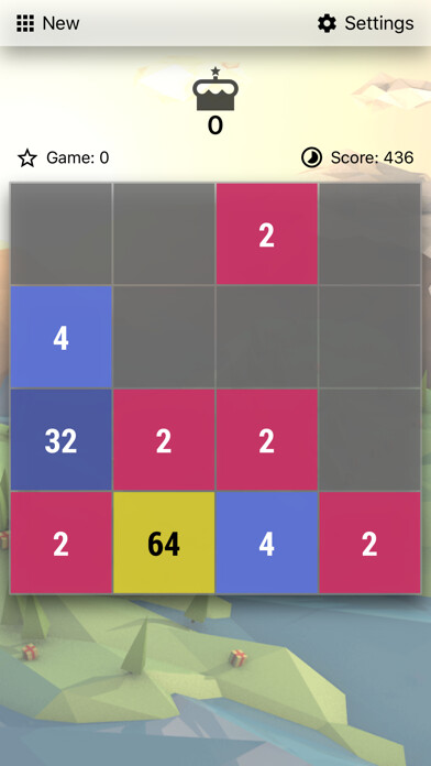 Emulate iPhone app World 2048 - simple puzzle game using MyAndroid