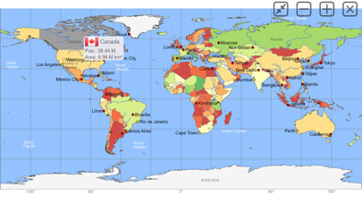 Emulate iPhone app World atlas & map MxGeo Pro using MyAndroid