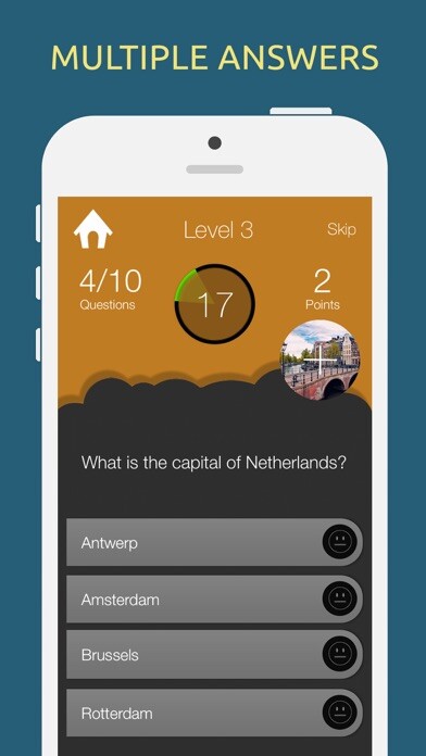 Emulate iPhone app World Capitals Quiz Test Game using MyAndroid Emulate iPhone app World Capitals Quiz Test Game using MyAndroid