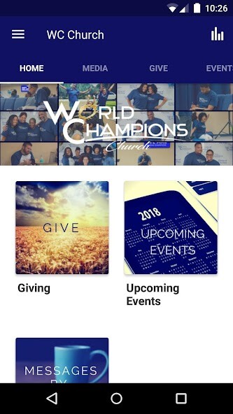 Emulate iPhone app World Champions Church using MyAndroid Emulate iPhone app World Champions Church using MyAndroid