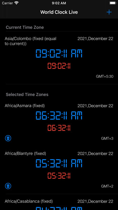 Emulate iPhone app World Clock Live using MyAndroid