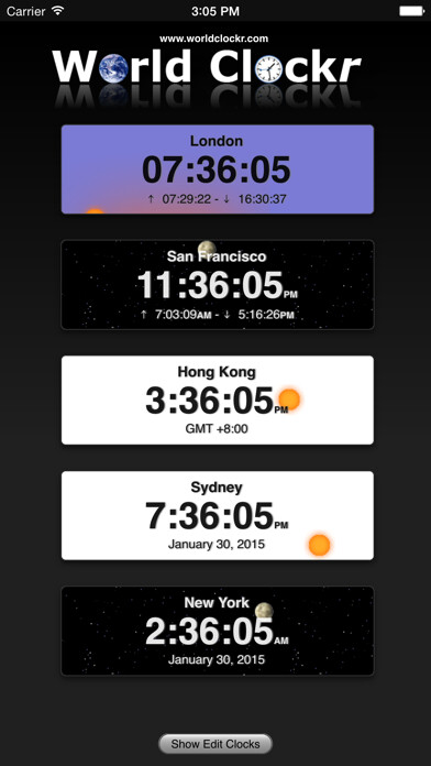 Emulate iPhone app World Clockr using MyAndroid Emulate iPhone app World Clockr using MyAndroid