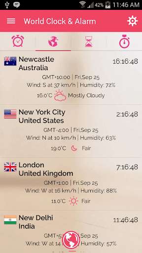 Run android online APK World Clock: Stop Watch, Timer, Alarm & Widget from MyAndroid or emulate World Clock: Stop Watch, Timer, Alarm & Widget using MyAndroid