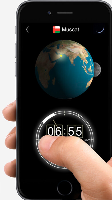 Emulate iPhone app World Clock - Time Zone Wheel using MyAndroid