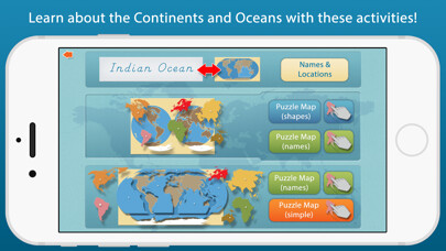 Emulate iPhone app World Continents and Oceans - A Montessori Approach To Geography using MyAndroid Emulate iPhone app World Continents and Oceans - A Montessori Approach To Geography using MyAndroid