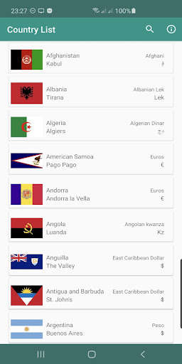 Run android online APK World Country Data Demo from MyAndroid or emulate World Country Data Demo using MyAndroid